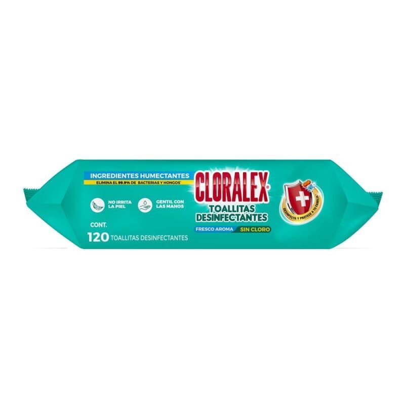Toallitas Desinfectantes Cloralex con 120 pzas
