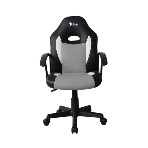 SILLA GAMER STYLOS GRIS ERGONOMICA DESCANSABRAZOS 100 STGSGR1S
