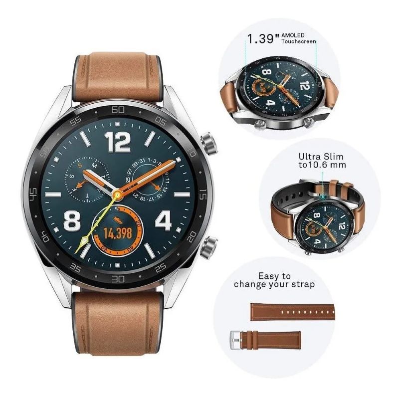 Smartwatch Huawei Watch GT 46mm Correa de silicón tipo Piel 