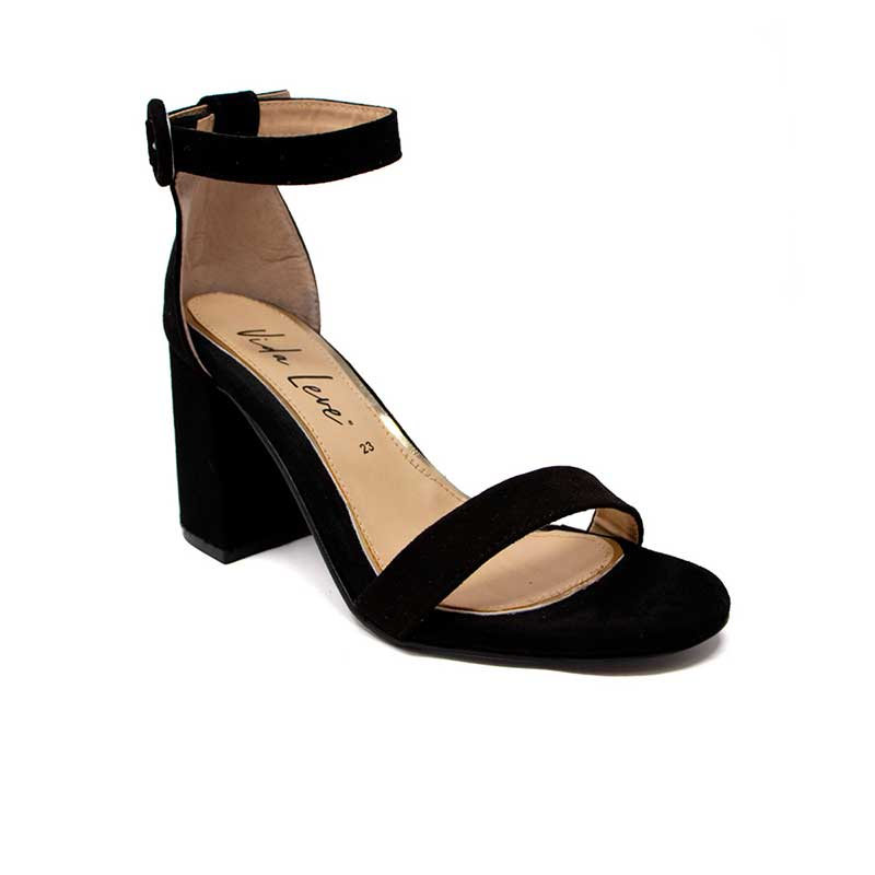 Zapatilla De Tacon Grueso Vida Leve Para Mujer Color Negro