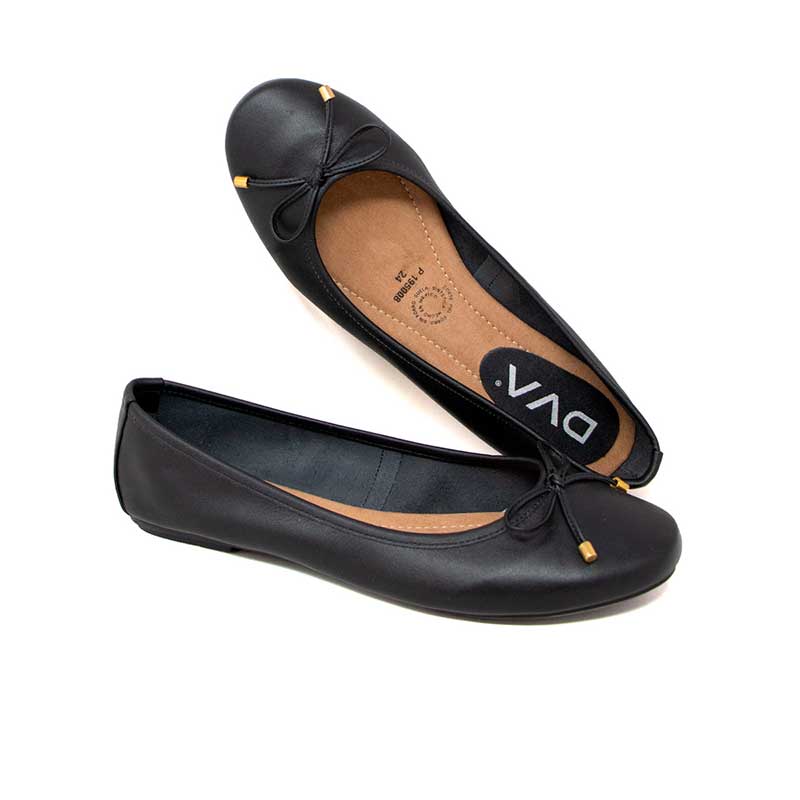 Flats Vida Leve Para Mujer Color Piel Negro