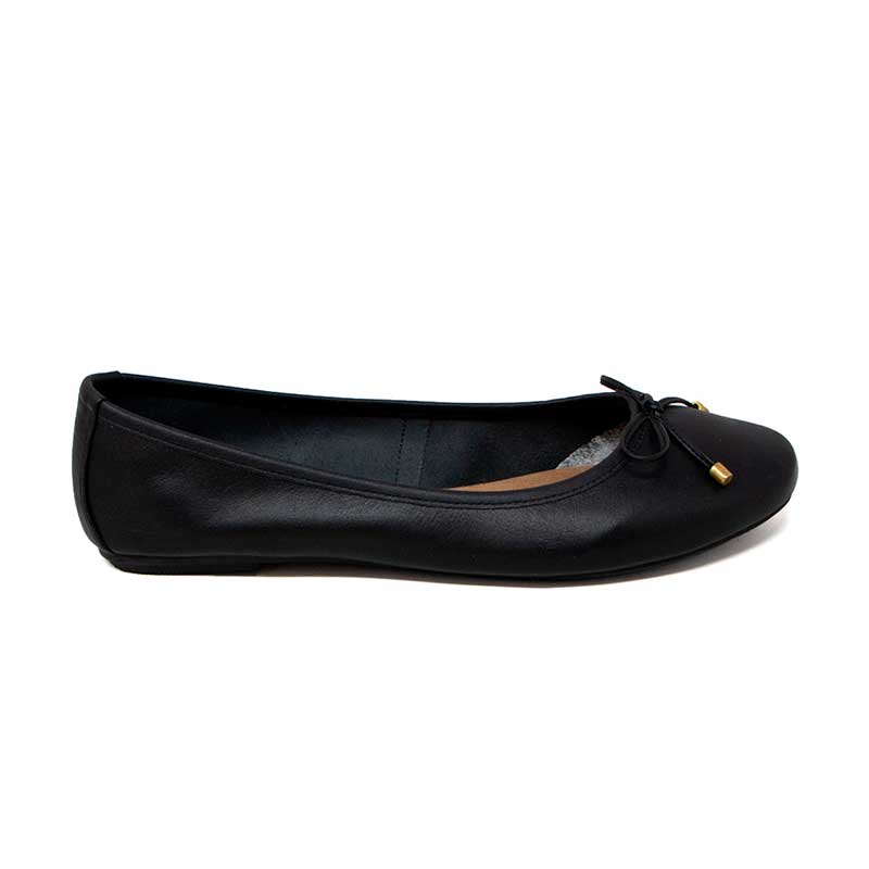 Flats Vida Leve Para Mujer Color Piel Negro