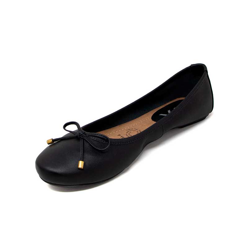 Flats Vida Leve Para Mujer Color Piel Negro