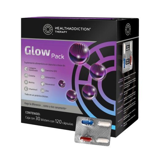 Colágeno Glow pack Healthaddiction - 30 blisters con 4 capsulas