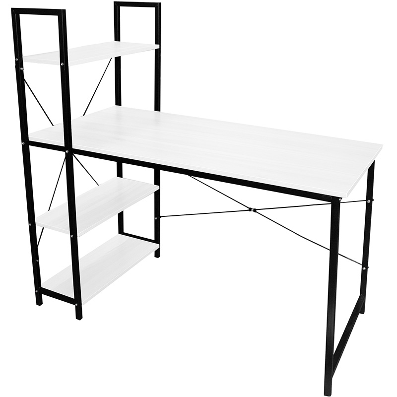 Escritorio Minimalista Kit Silla Oficina Reclinable Cabecera Ajustable Azul