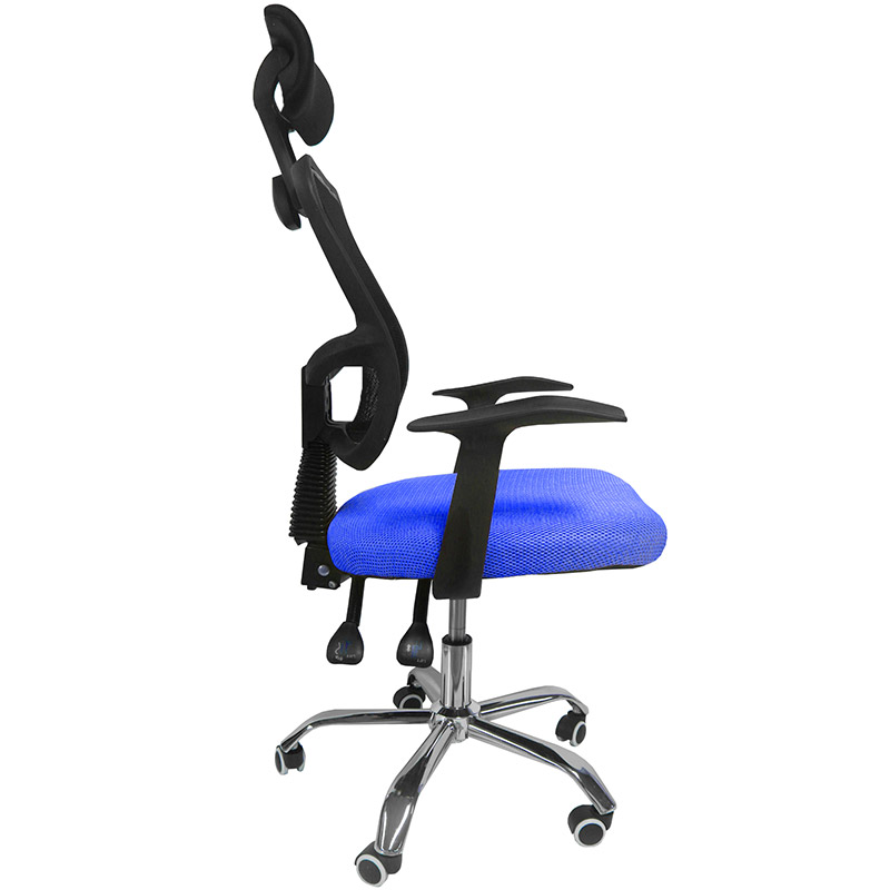 Escritorio Minimalista Kit Silla Oficina Reclinable Cabecera Ajustable Azul