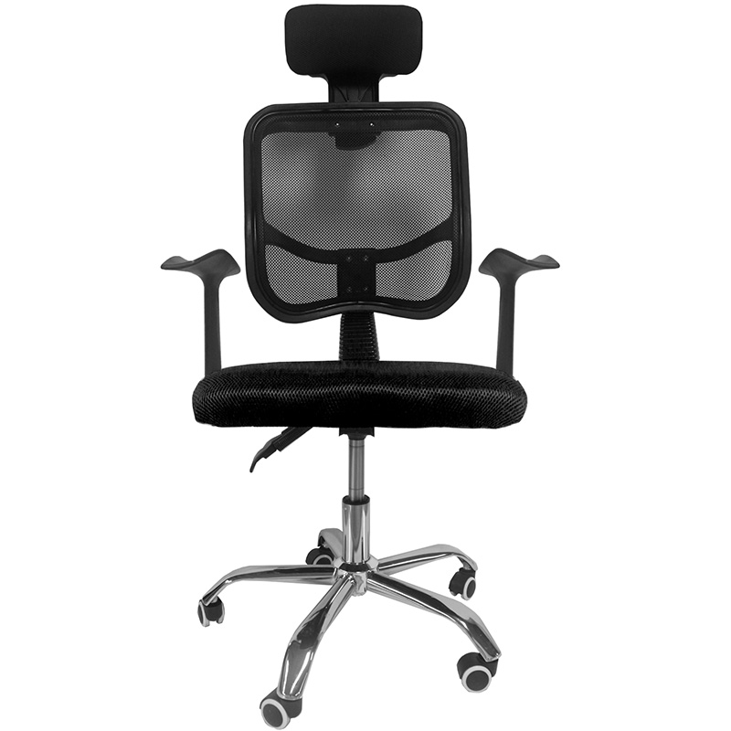 Escritorio Minimalista Kit Silla Oficina Reclinable Cabecera Ajustable  Negro