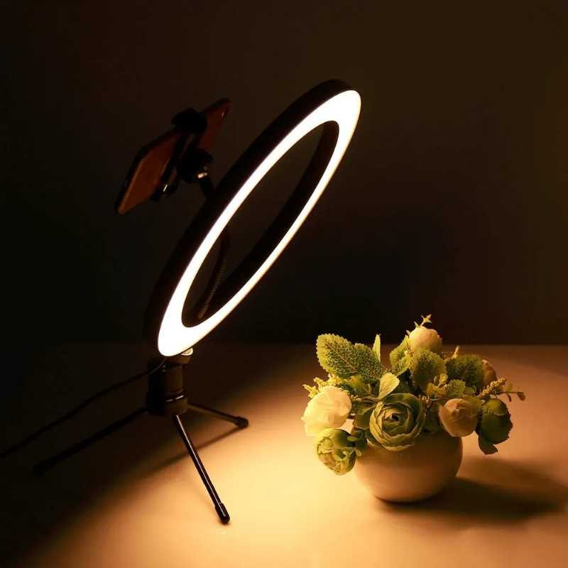iWotto Aro de Luz LED para Móvil con Stand y Espejo - 3 Modos y 7  Intensidades