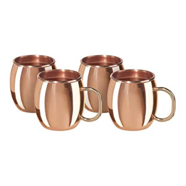 Set de 4 tazas de acero inoxidable 2 oz
