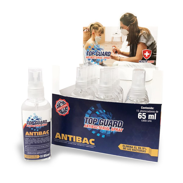 Caja De Líquido Desinfectante- Antibacterial Top Guard