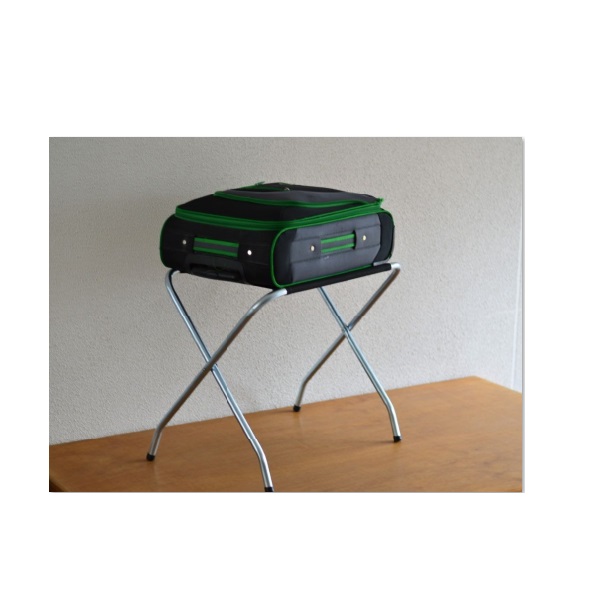 Portamaletas Metal, Rack Maletero, Tijera Hotelera Negro BRANT