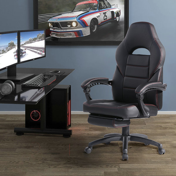 FurnitureR Silla E-Sports y silla de juego para computadora Racing Office