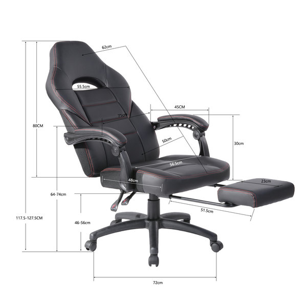 FurnitureR Silla E-Sports y silla de juego para computadora Racing Office