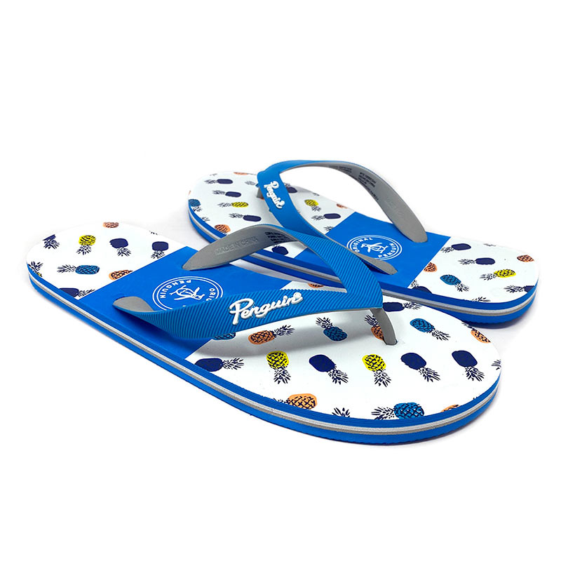 Sandalia Original Penguin Flip Flops Pineapples Color Azul