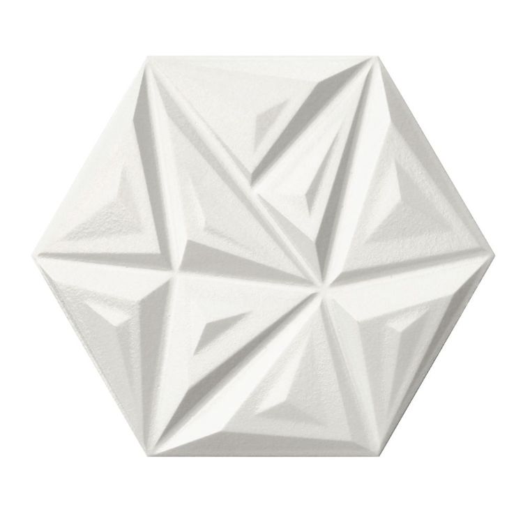 MOSAICO HEXAGONAL 29X33 MODELO YARA DECO WHITE (11 piezas)