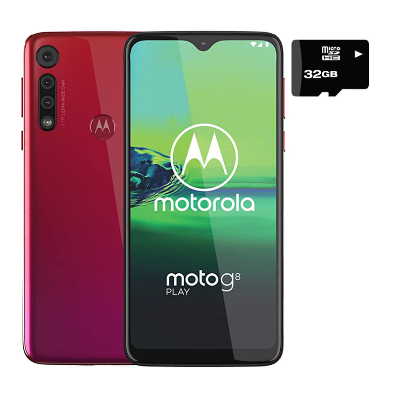 Celular Motorola Moto G8 Play 32GB 2Gb Ram DualSim +Micro SD 32GB Frambuesa