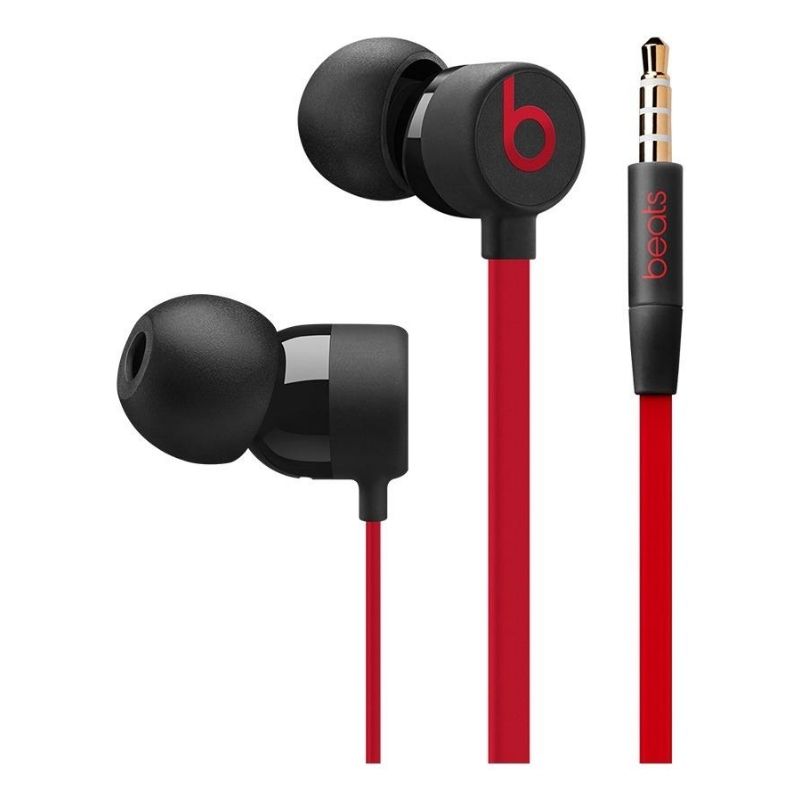 Audífonos Alambricos Beats urBeats3 3.5mm Decade Collection - Negro/rojo