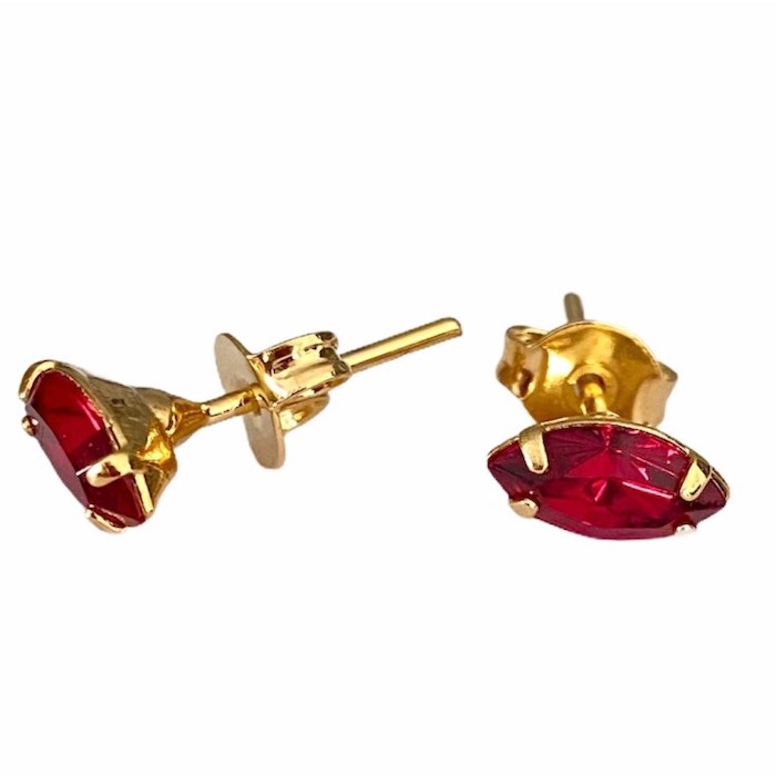 Aretes Rojito- Baño de Oro 18K