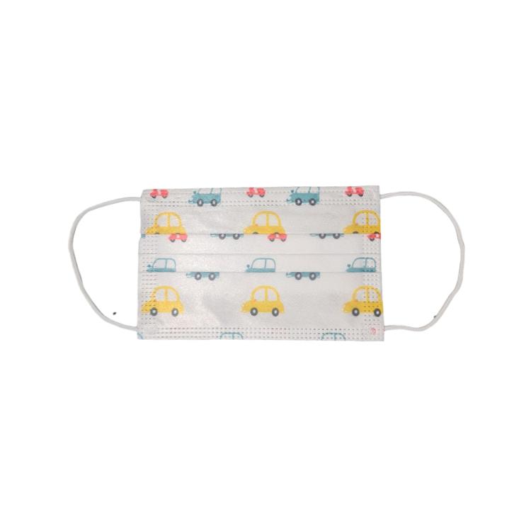 CUBREBOCAS TRICAPA TERMOSELLADO INFANTIL CARRITOS 50 pz.