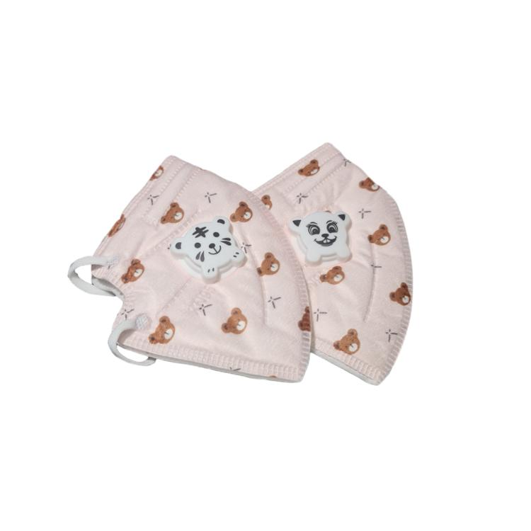 CUBREBOCAS 5 CAPAS CON VÁLVULA INFANTIL PANDAS 4PZ.