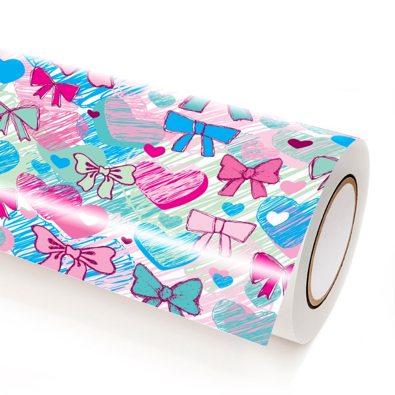 Vinil Decorativo en Lamina Deco Adhesivo 5.5 m x 50 cm MobileCity Corazones y Moños