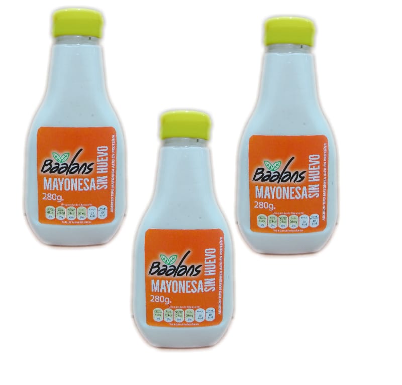 MAYONESA SIN COLESTEROL PAQUETE CON 3 BOTELLAS C/280GR. C/U