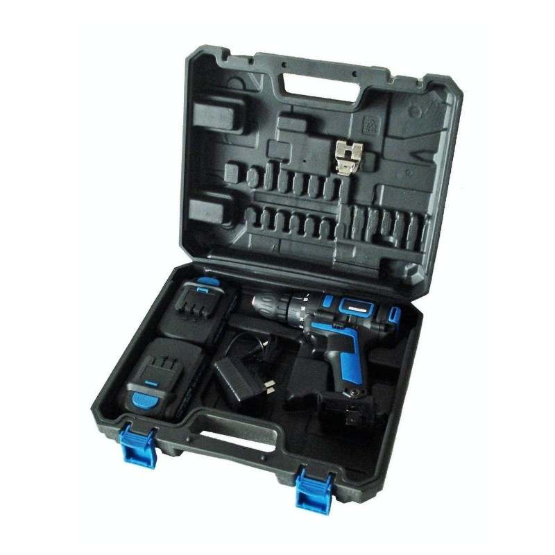 Taladro Atornillador Inalambrico 18v 2 Bateria Ionlitio Redbo RBDZ1003