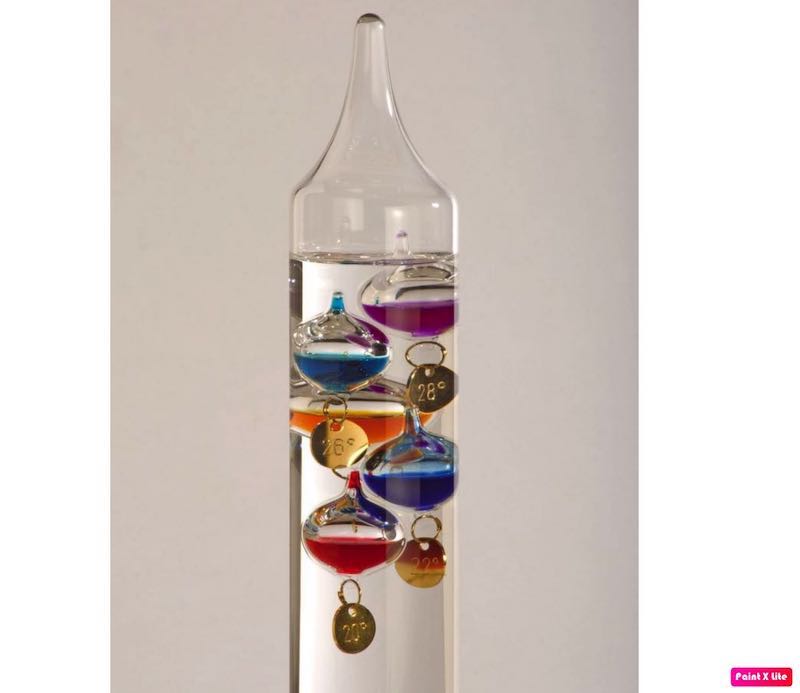 TERMOMETRO DE GALILEO 18 CM 4 ESFERAS MARCA SMART