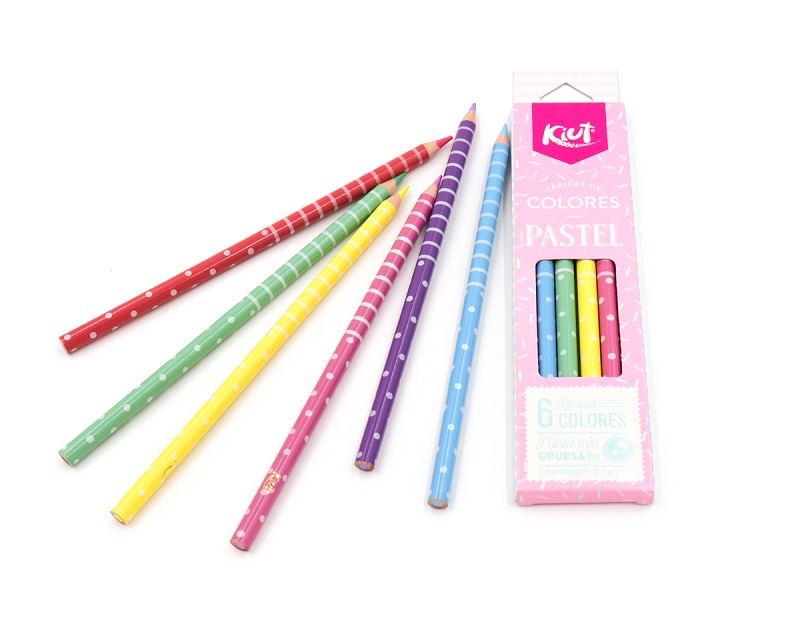 Lapices De Colores Norma Kiut Tonos Pastel 6 Pzas