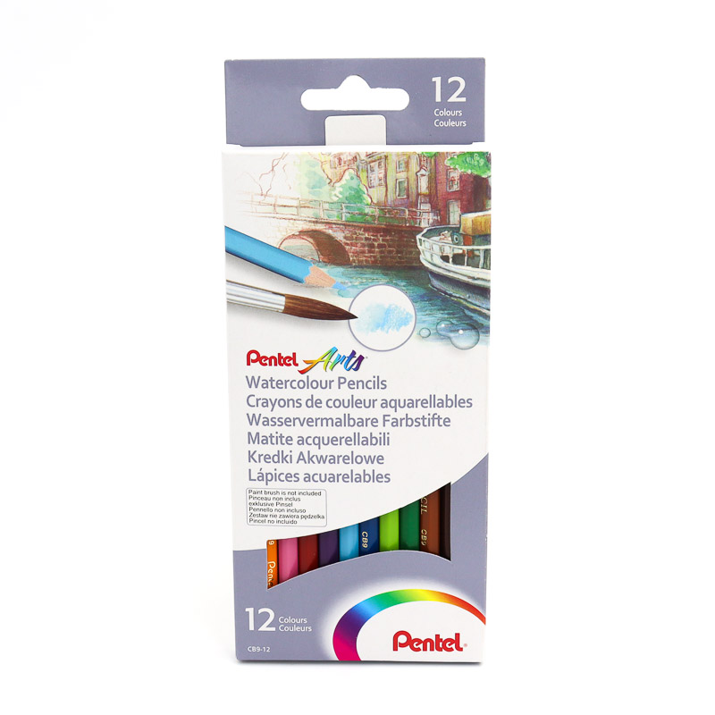 Lapices Acuarelables Colores Pentel 12 Pzas