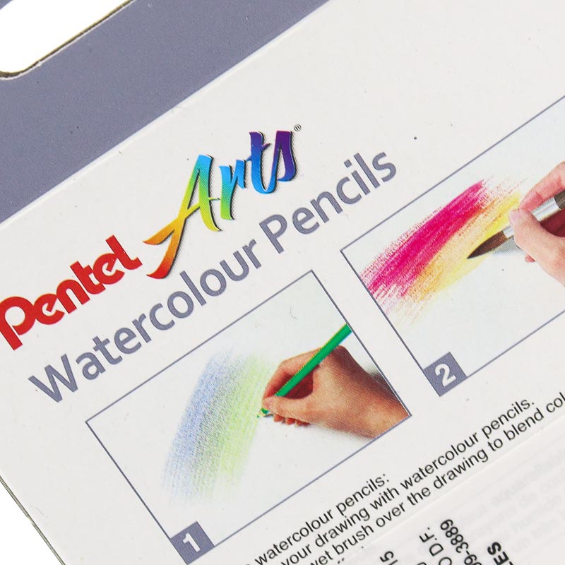 Lapices Acuarelables Colores Pentel 12 Pzas