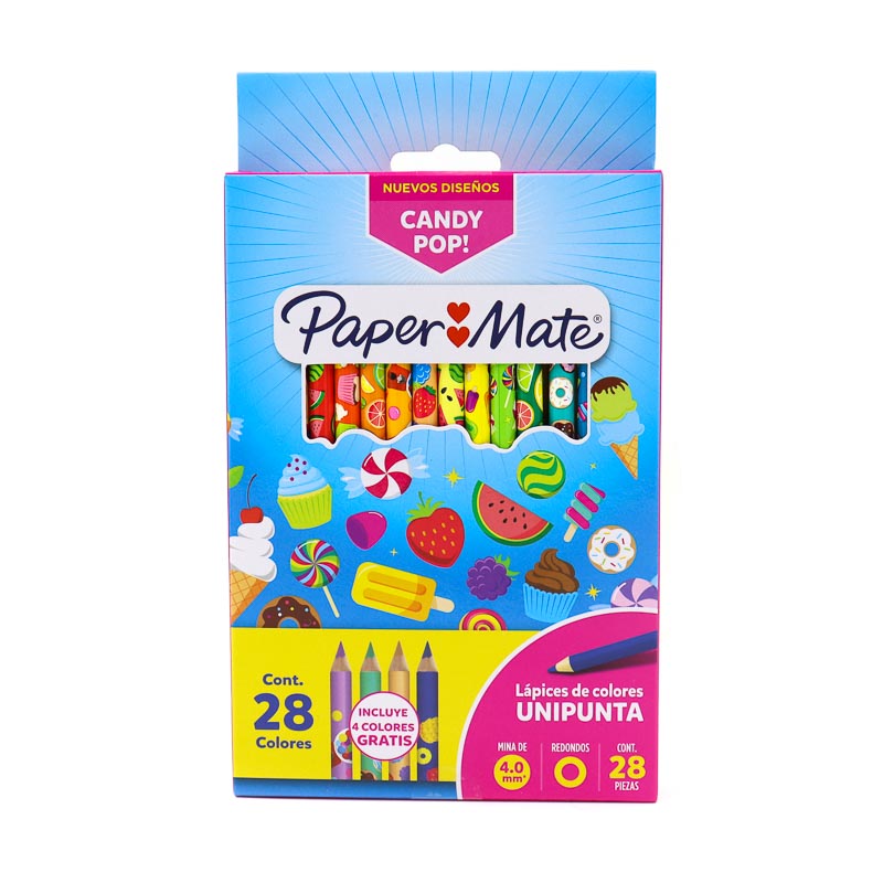 Lapices De Colores Candy Pop Papermate 28 Pzas