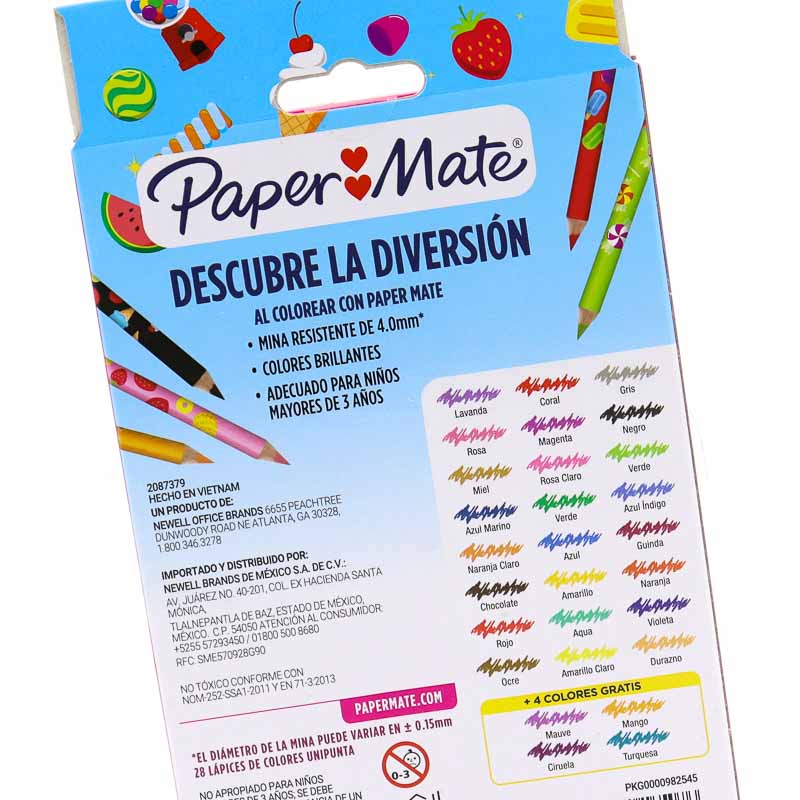 Lapices De Colores Candy Pop Papermate 28 Pzas