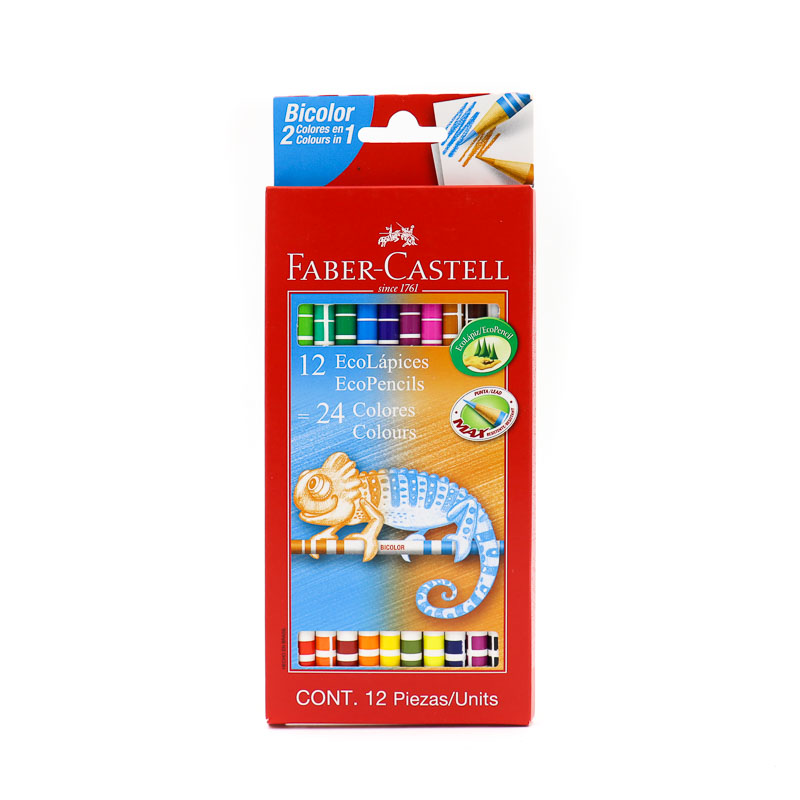 Lapices De Colores Duo Faber Castell Redondo 12=24colores