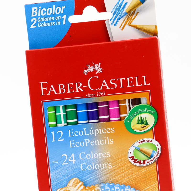 Lapices De Colores Duo Faber Castell Redondo 12=24colores