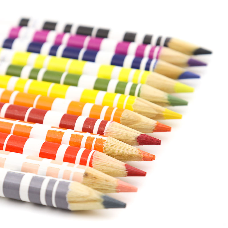 Lapices De Colores Duo Faber Castell Redondo 12=24colores