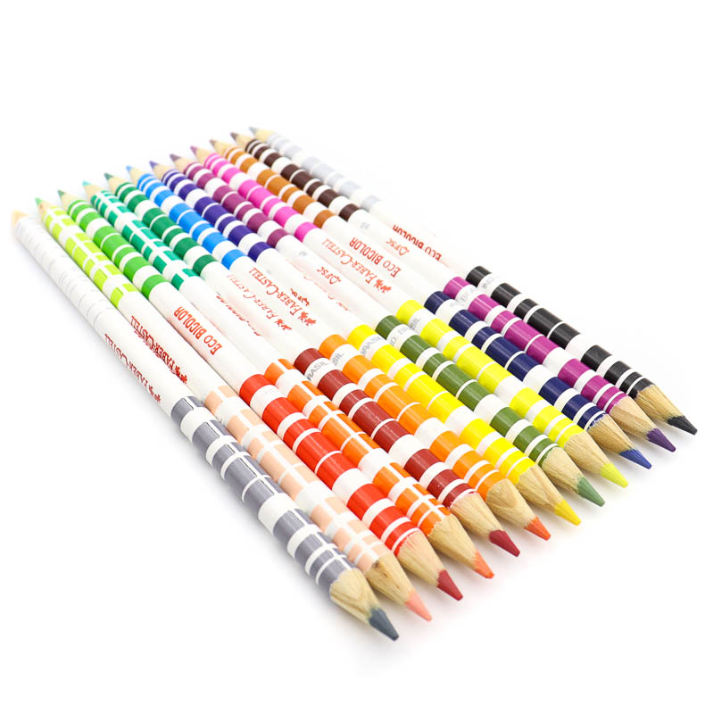 Lapices De Colores Duo Faber Castell Redondo 12=24colores