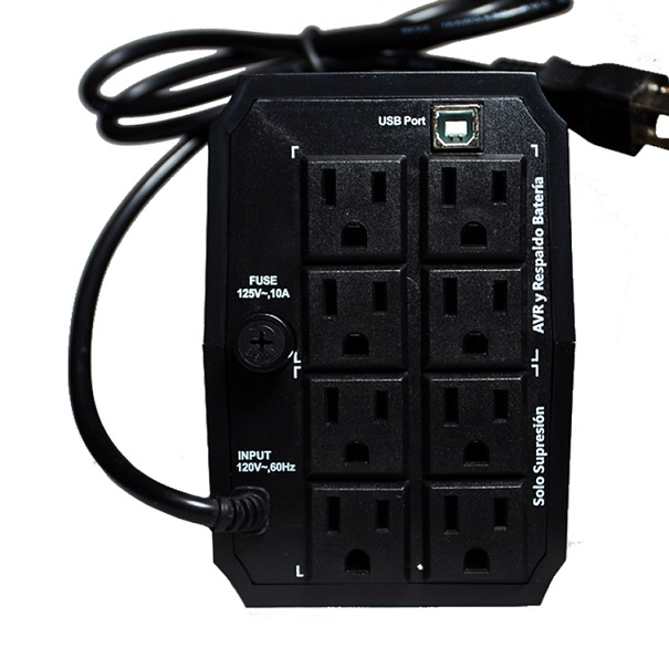 No Break / Sistema de alimentación ininterrumpida  UPS /  600 va / 360w / 120v  Power - All