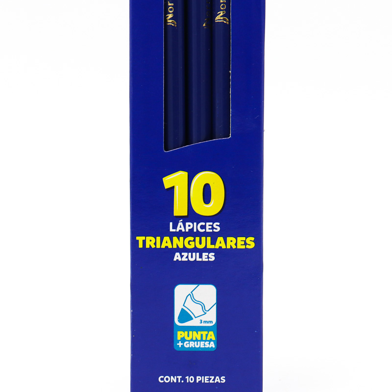 Lapices Color Norma Triangulares Con Goma Caja 10pzas
