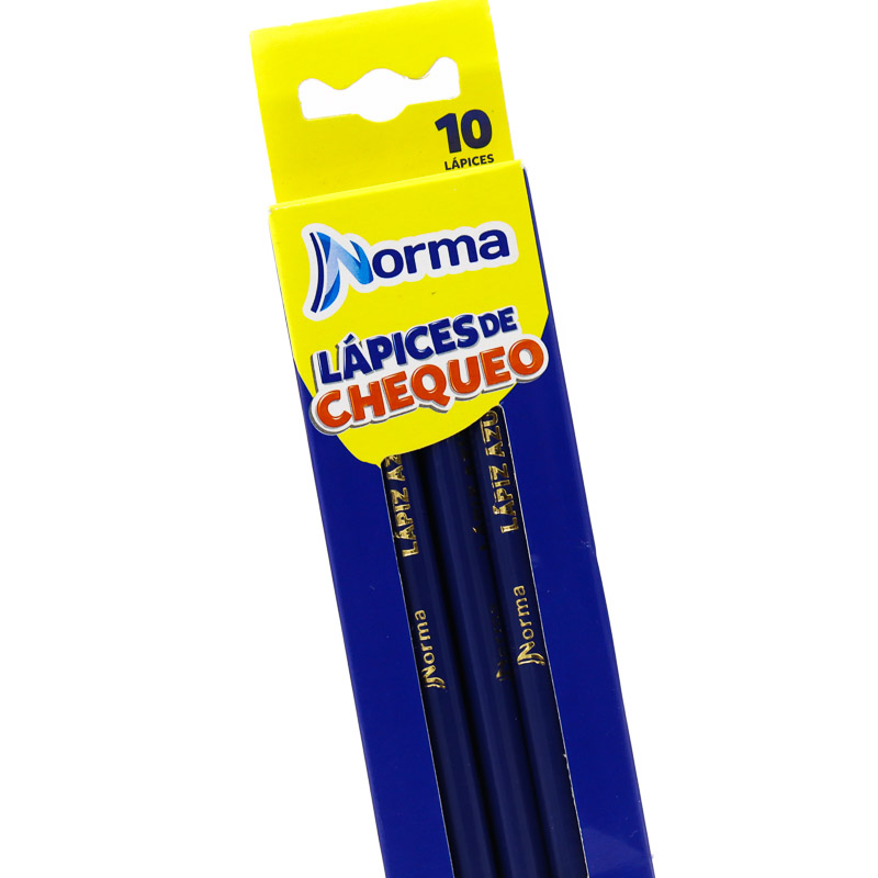 Lapices Color Norma Triangulares Con Goma Caja 10pzas