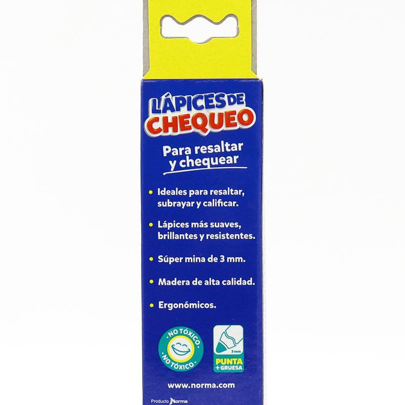 Lapices Color Norma Triangulares Con Goma Caja 10pzas