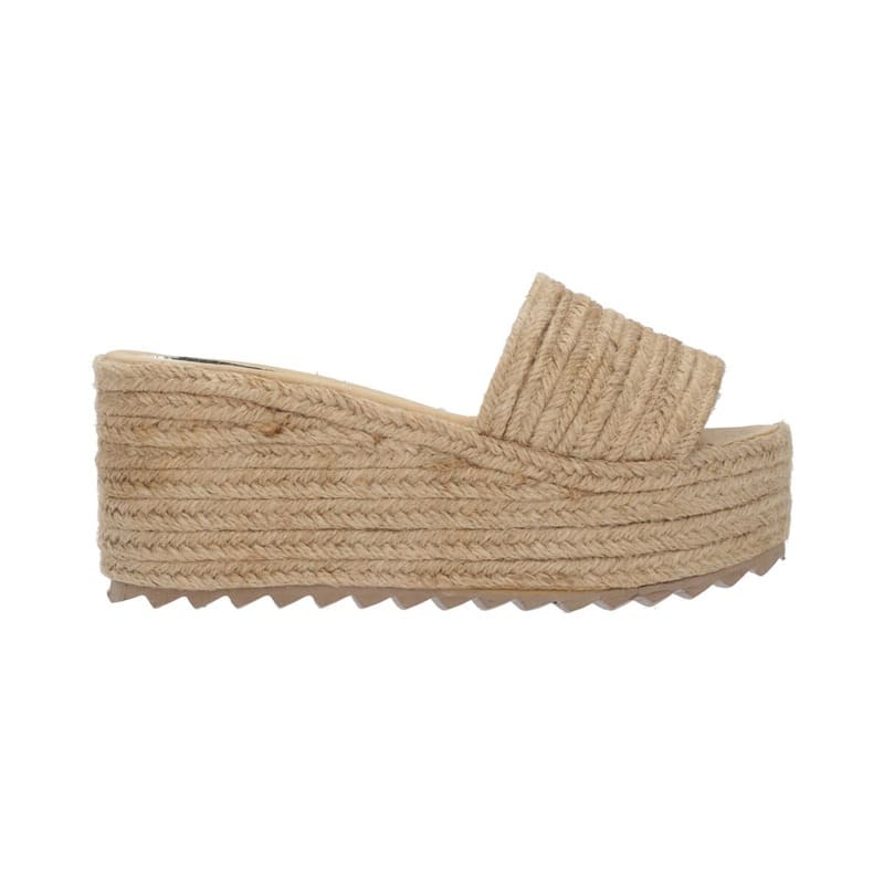 Sandalia Plataforma Con Yute Para Mujer Color Yute Natural