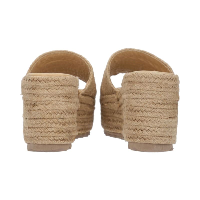 Sandalia Plataforma Con Yute Para Mujer Color Yute Natural