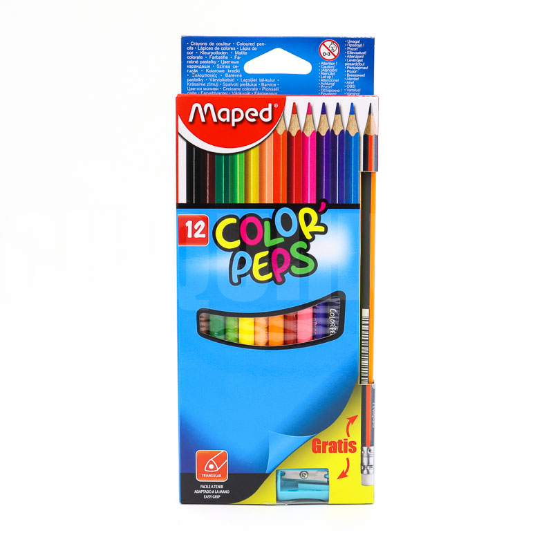 Lapices De Colores Maped Triangulares Maped 12 Pzas