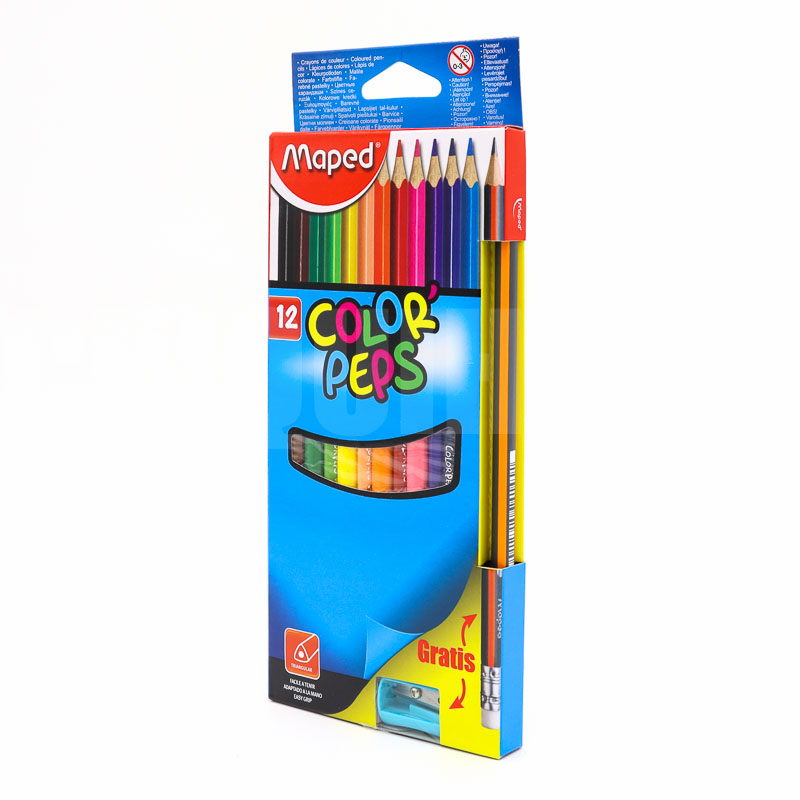 Lapices De Colores Maped Triangulares Maped 12 Pzas