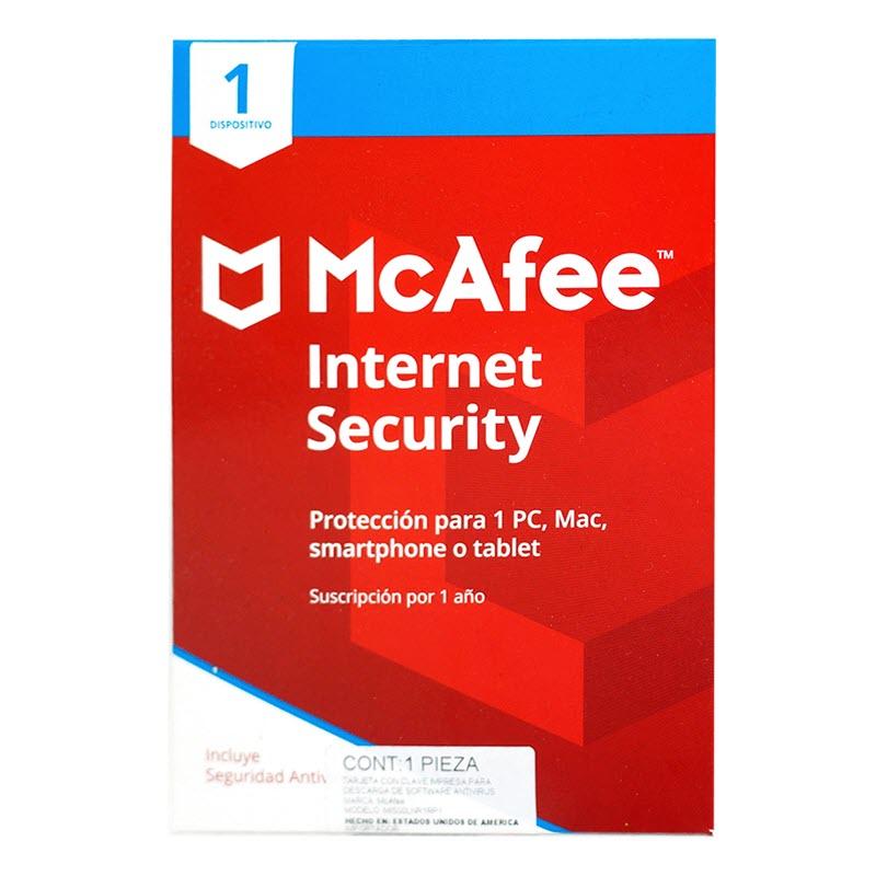 Antivirus McAfee Internet Security - 1 Dispositivo 