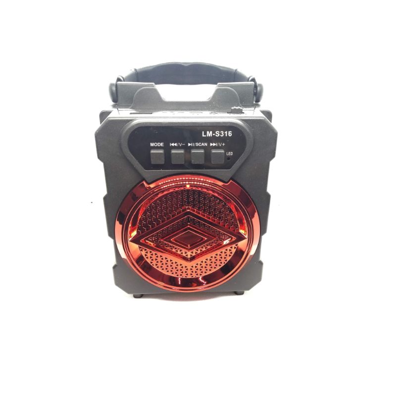 Bocina Portátil Bluetooth 3  Con Luz Led  Lms316 MobileCity Color Rojo