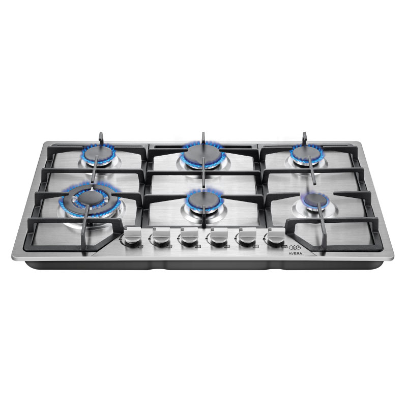 AVERA Parrilla de Gas Acero Inoxidable con 6 Quemadores AI6