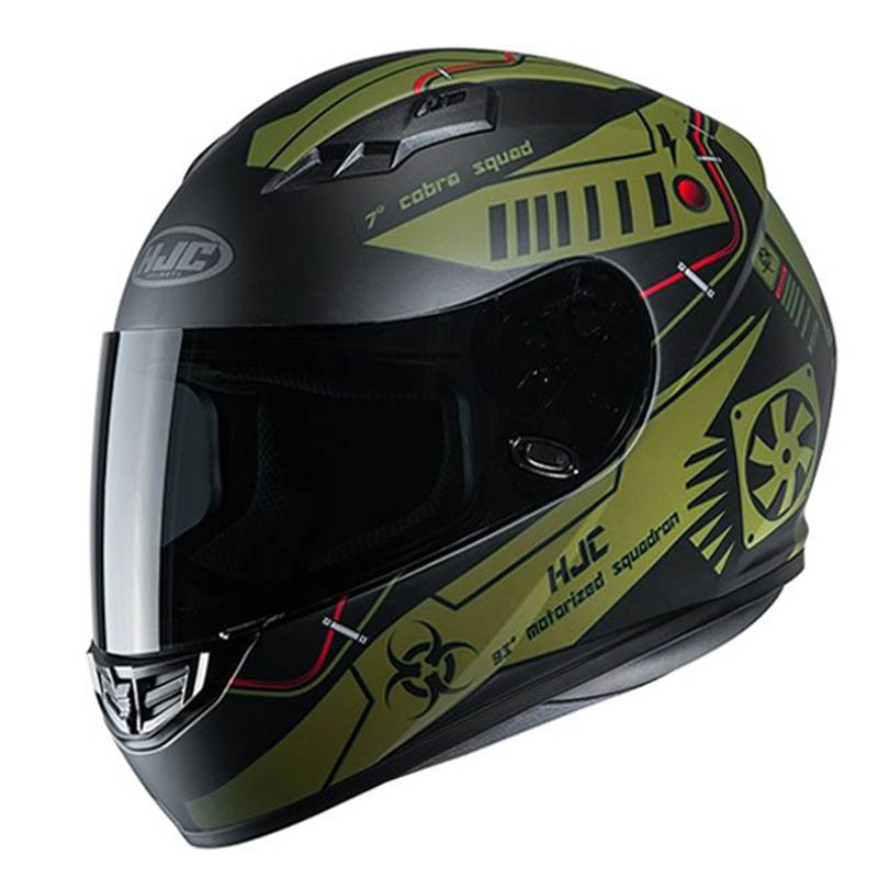 Casco Para Moto Hjc Cs-15 Tarex Certificado Verde Militar