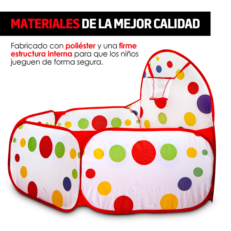 Redlemon Corral para Bebé y Niño con Canasta de Basketball, Plegable y Fácil de Armar, Portátil, para Interiores y Exteriores. Incluye Bolsa para Transportar, Ideal para Pelotas no incluidas